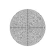 接眼用ミクロメーター、同心円レチクル